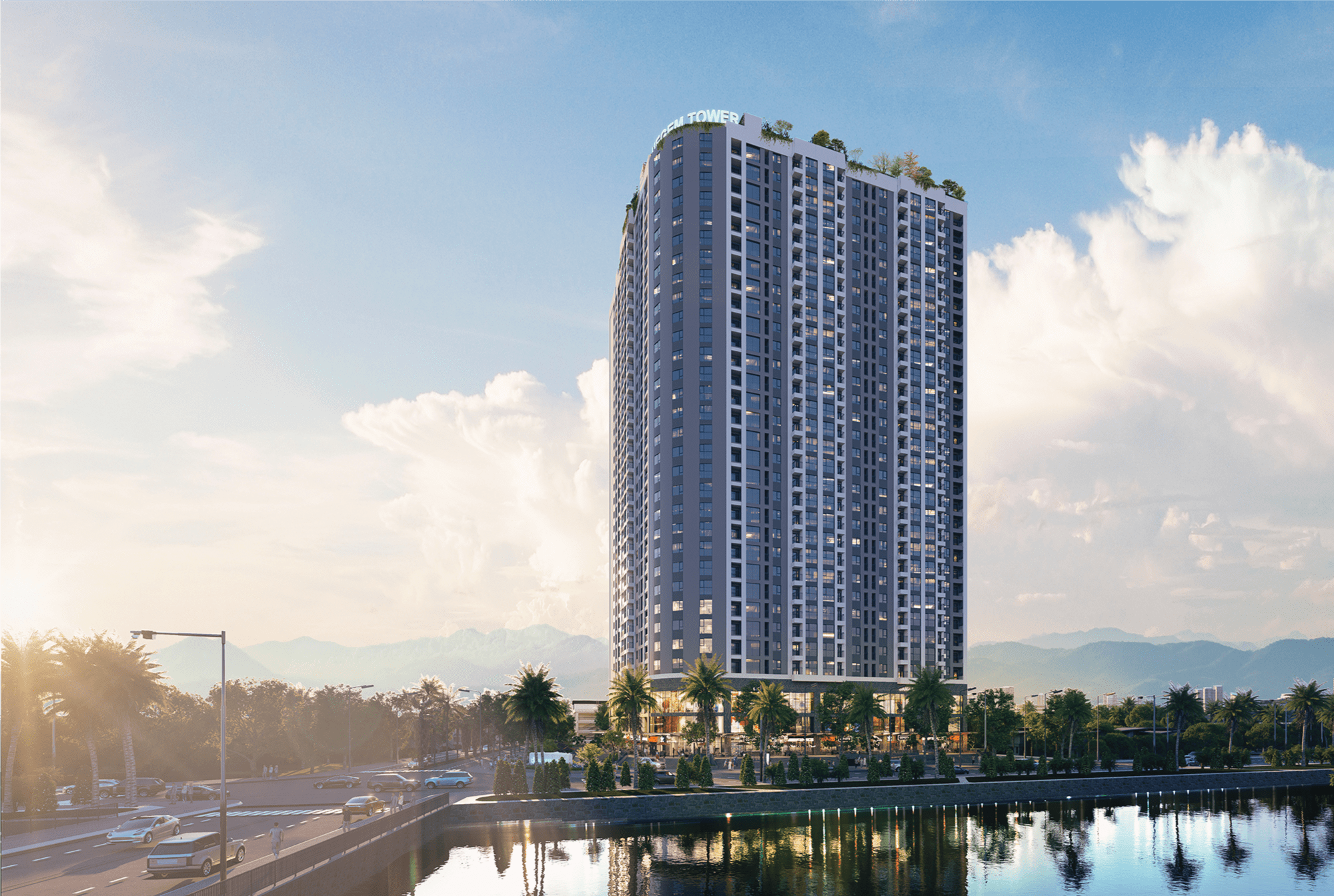 Phối cảnh 3 Bluegem tower thanh trì