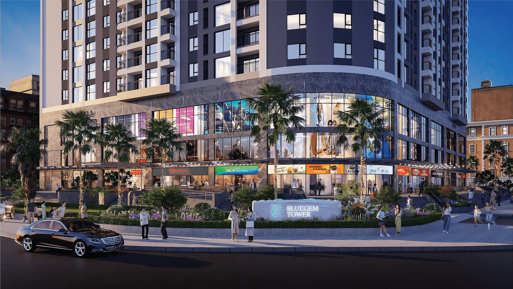 TTTM khối đế chung cư Bluegem tower Thanh Trì